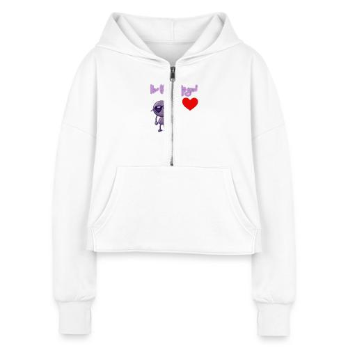 Smoon City 18_I'm Rooting For You Too - Women's Half Zip Cropped Hoodie