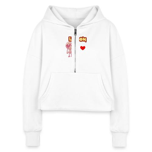 Smoon City_Lisbon - Women's Half Zip Cropped Hoodie