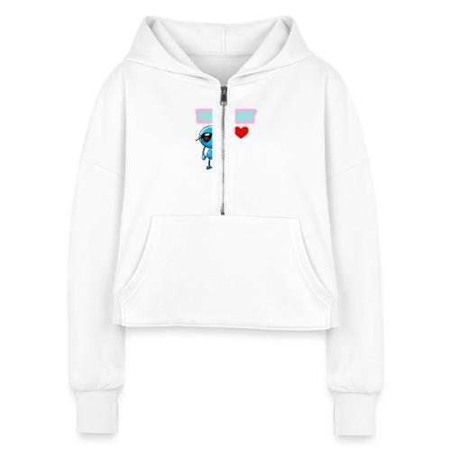 Smoon City_Tuscany - Women's Half Zip Cropped Hoodie