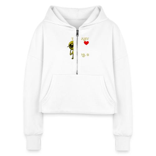 Smoon City_Tuscany Mrs. S - Women's Half Zip Cropped Hoodie