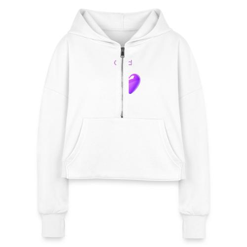 Smoon City_Good Girl - Women's Half Zip Cropped Hoodie