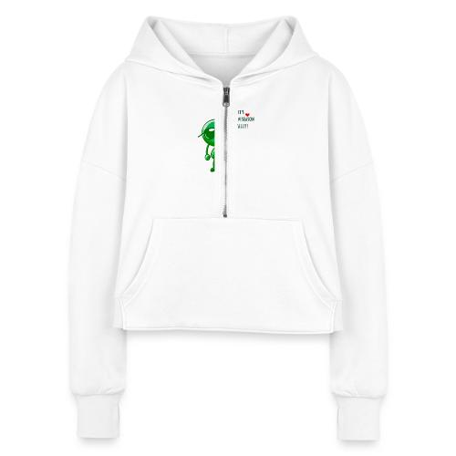 Smoon City_Smoon Season - Women's Half Zip Cropped Hoodie