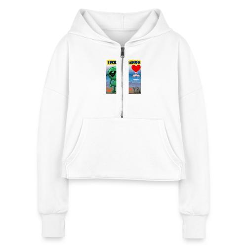 Smoon City_Turks and Caicos - Women's Half Zip Cropped Hoodie