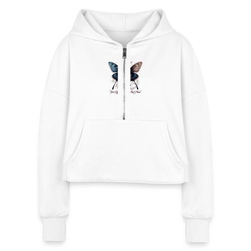 Guiding Light Eternal Flame Lantern Romance Gifts - Women's Half Zip Cropped Hoodie