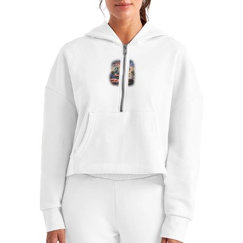 1776-2026 | Celebrating 250 Years of Freedom - Women's Half Zip Cropped Hoodie