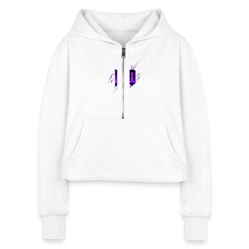 Ayo's Blue - Women's Half Zip Cropped Hoodie