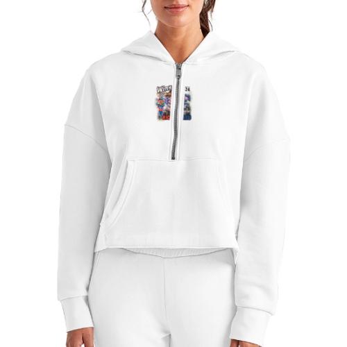 Rico Abreu #LetsRaceTwo Winner - Women's Half Zip Cropped Hoodie