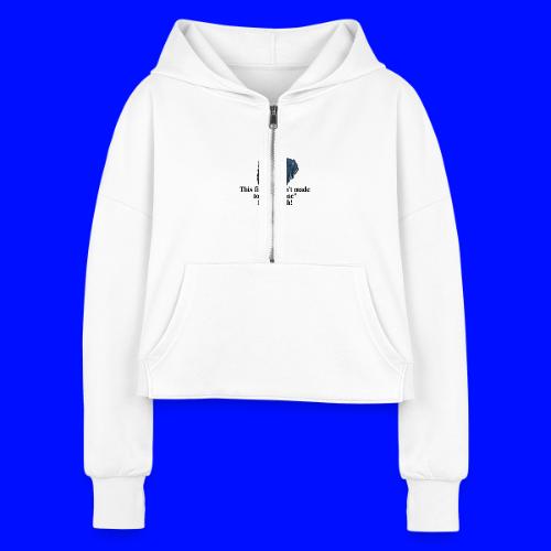 Uncle Sam - Finger - Women's Half Zip Cropped Hoodie