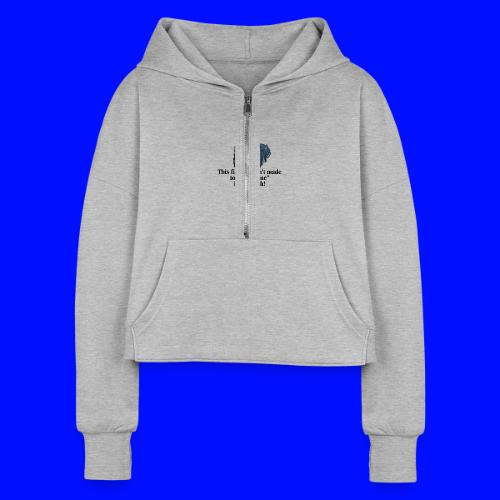 Uncle Sam - Finger - Women's Half Zip Cropped Hoodie