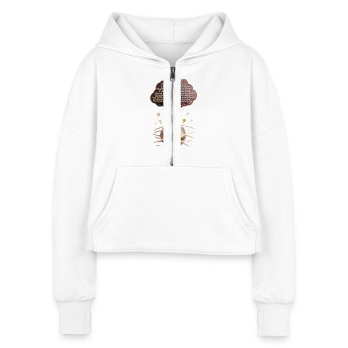 Dad Joke Generator T Shirt - Women's Half Zip Cropped Hoodie