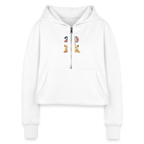 250th anniversary celebration of America - Women's Half Zip Cropped Hoodie