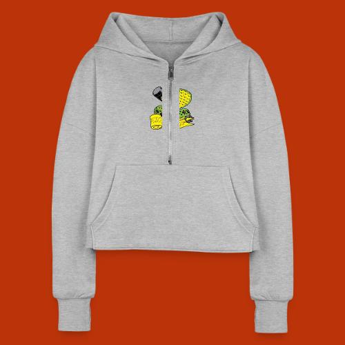 Upsetters Cobra - Women's Half Zip Cropped Hoodie