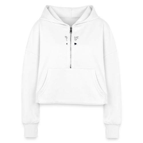 girlyteegraphic - Women's Half Zip Cropped Hoodie