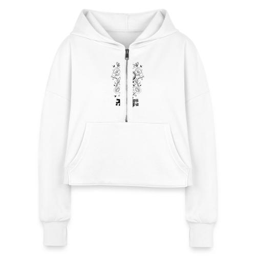 Valentine love keys - Women's Half Zip Cropped Hoodie