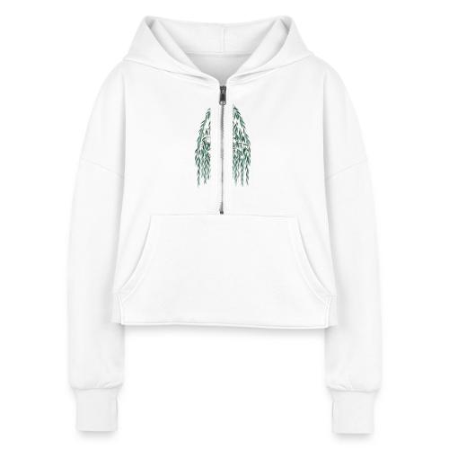 Easter Branches Bow Willow T Shirt, Easter Gift - Women's Half Zip Cropped Hoodie