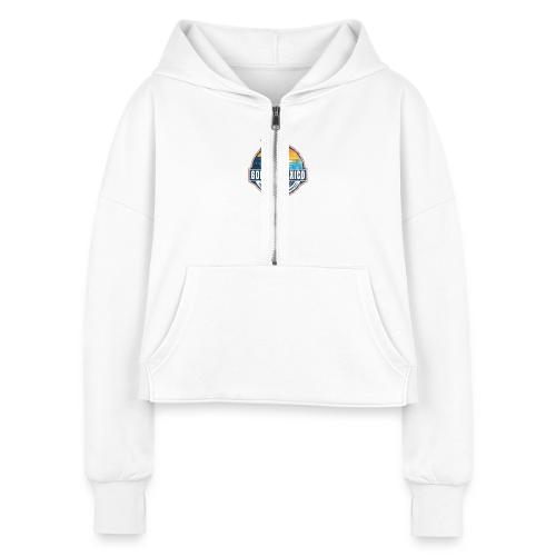 GOLFO DE MEXICO 1 WORN - Women's Half Zip Cropped Hoodie