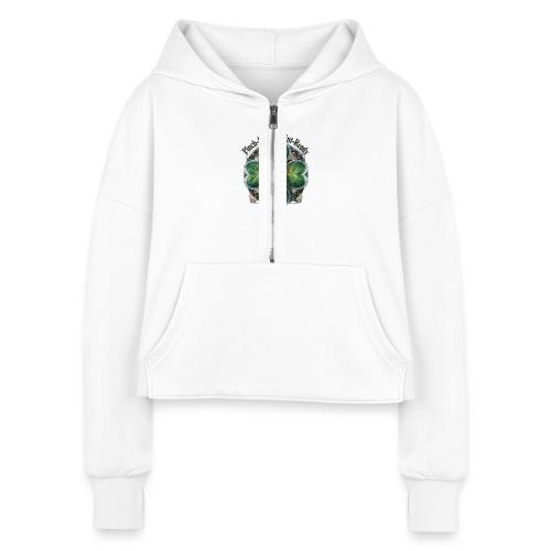 Pinch-Proof Lantern Clover T-Shirt - Women's Half Zip Cropped Hoodie