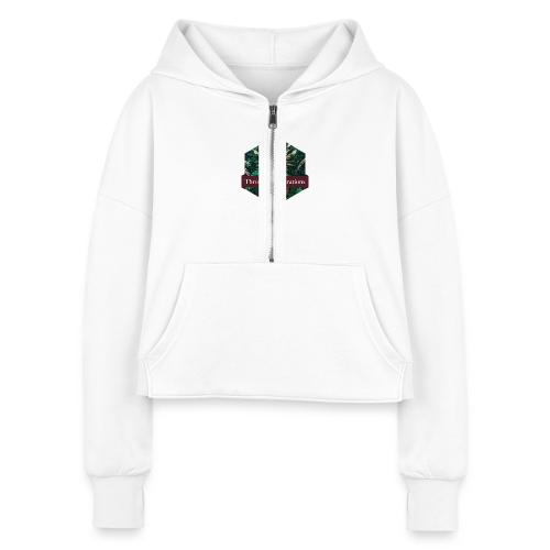 Women’s Day Vine Throne T Shirt, Gift for Grandma - Women's Half Zip Cropped Hoodie