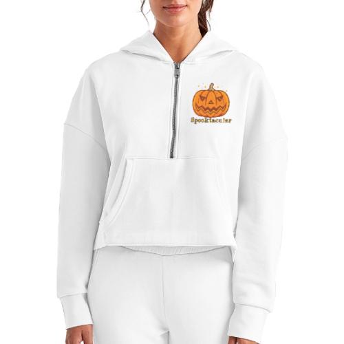 Spooktacular - Women's Half Zip Cropped Hoodie