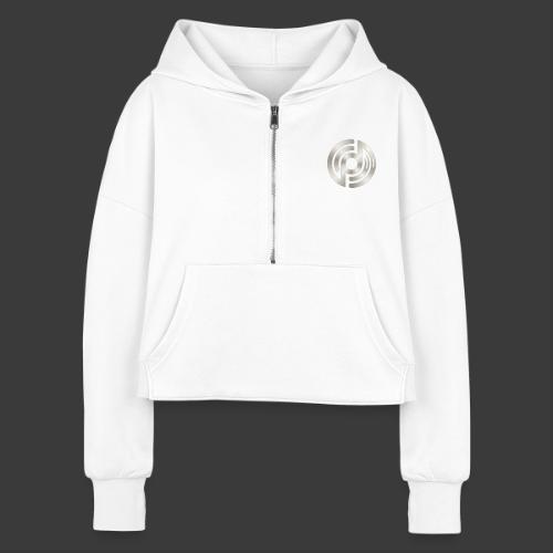 Open Musicians Collective Chrome Logo - Women's Half Zip Cropped Hoodie