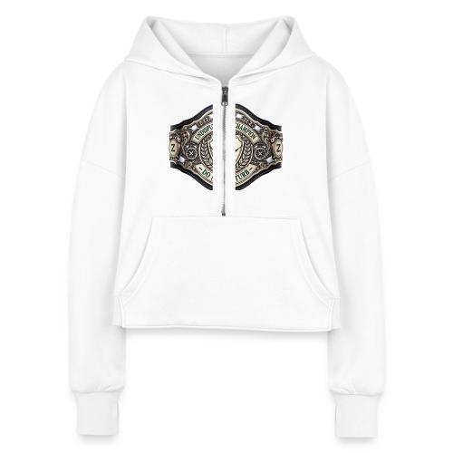 Nap Champion Belt T Shirt - Women's Half Zip Cropped Hoodie