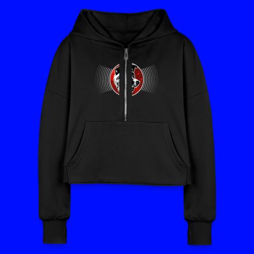 Laika The Space Dog - Women's Half Zip Cropped Hoodie