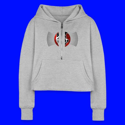 Laika The Space Dog - Women's Half Zip Cropped Hoodie