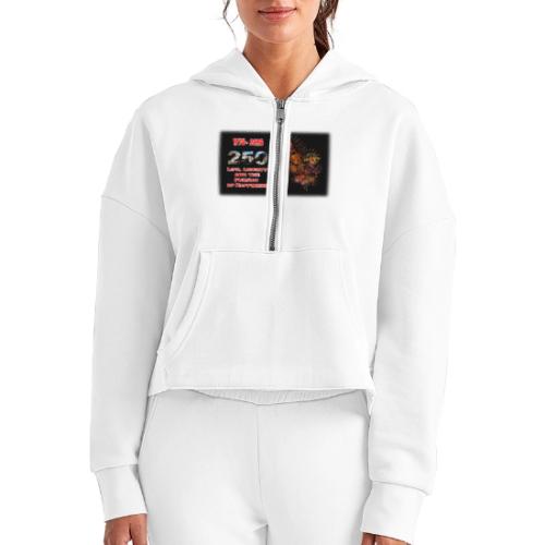 1776 - 2026 - 250 Years USA | Fireworks - Women's Half Zip Cropped Hoodie