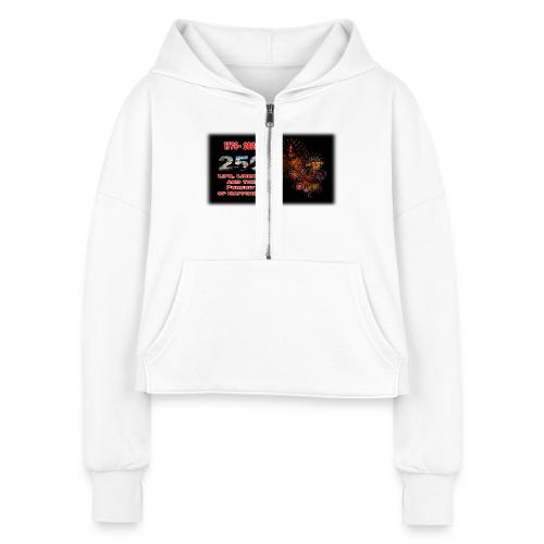 1776 - 2026 - 250 Years USA | Fireworks - Women's Half Zip Cropped Hoodie