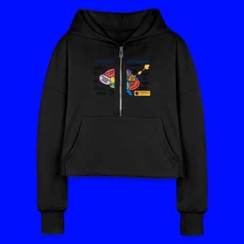 Brain of a Conservative Republican - Women's Half Zip Cropped Hoodie
