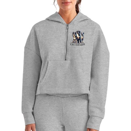 Collaboration - Women's Half Zip Cropped Hoodie
