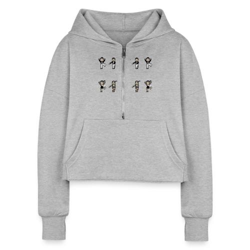 flappersshirt - Women's Half Zip Cropped Hoodie