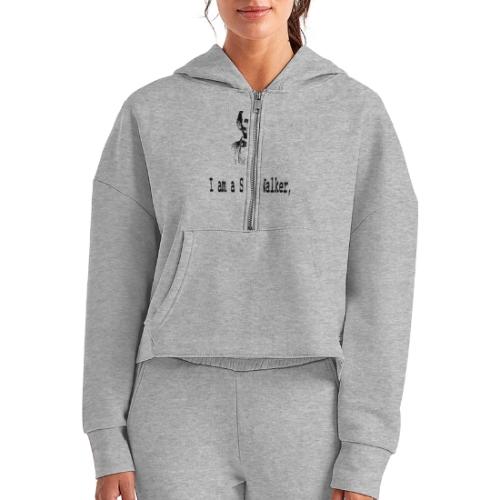 I am slow walker- Lincoln Quotes - Women's Half Zip Cropped Hoodie