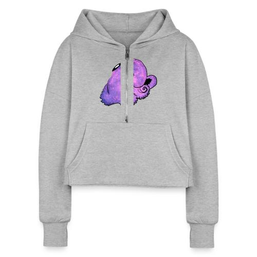 Magical Octopus - Women's Half Zip Cropped Hoodie