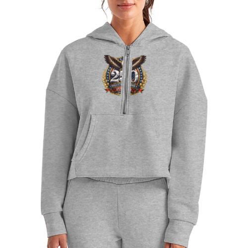 American Eagle USA 250th Anniversary 1776–2026 - Women's Half Zip Cropped Hoodie