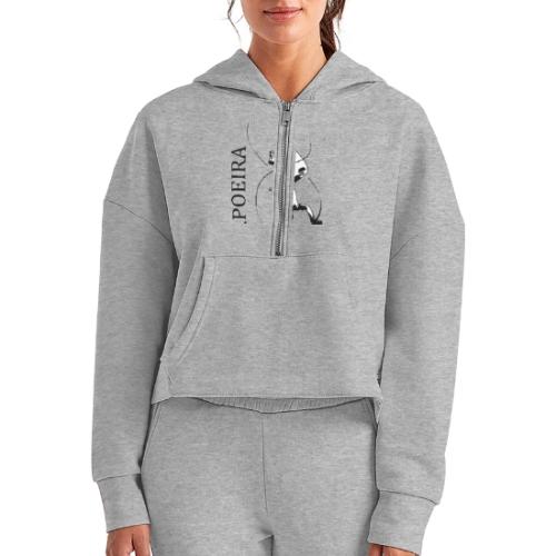 CAPOEIRA 004 - Women's Half Zip Cropped Hoodie