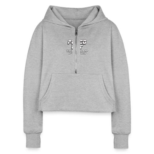 Official FuscoBet Logo - Women's Half Zip Cropped Hoodie