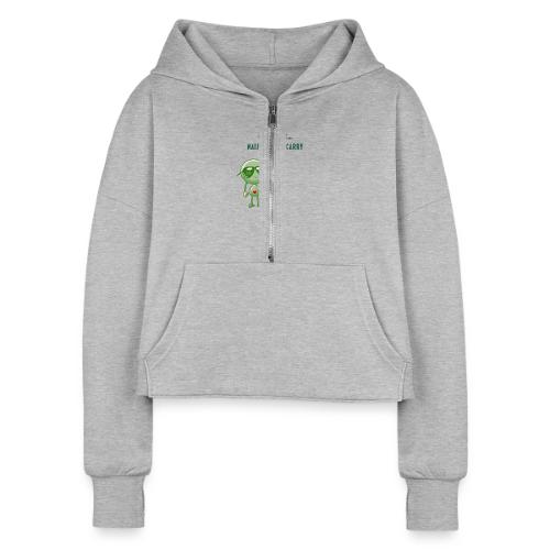 Smoon City | Naija No dey Carry Last Only - Women's Half Zip Cropped Hoodie