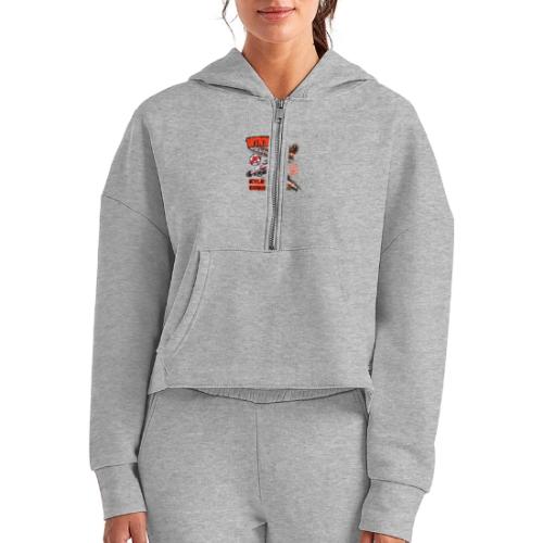 Kyle Cummins #LetsRaceTwo Winner - Women's Half Zip Cropped Hoodie