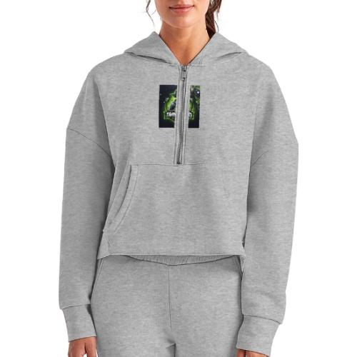 Taintedco1 - Women's Half Zip Cropped Hoodie