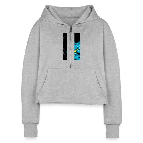 case4iphone5 - Women's Half Zip Cropped Hoodie