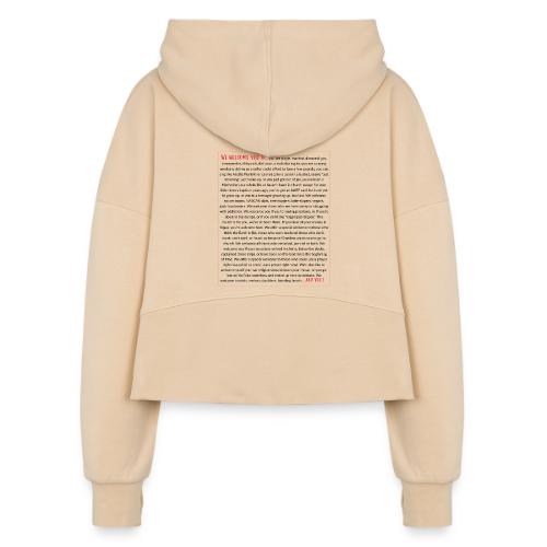 We Welcome You If ... - Women's Half Zip Cropped Hoodie