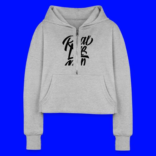 Real Life Rap 1 - Women's Half Zip Cropped Hoodie