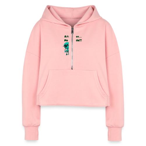 Smoon City | No Wahala Only - Women's Half Zip Cropped Hoodie