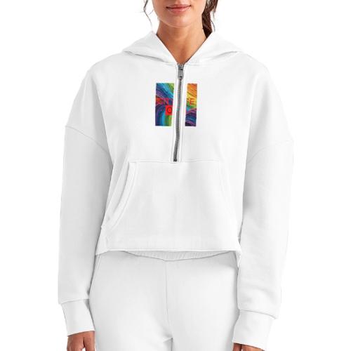 CIty Life Org Vol. 1 - Women's Half Zip Cropped Hoodie