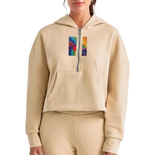CIty Life Org Vol. 1 - Women's Half Zip Cropped Hoodie