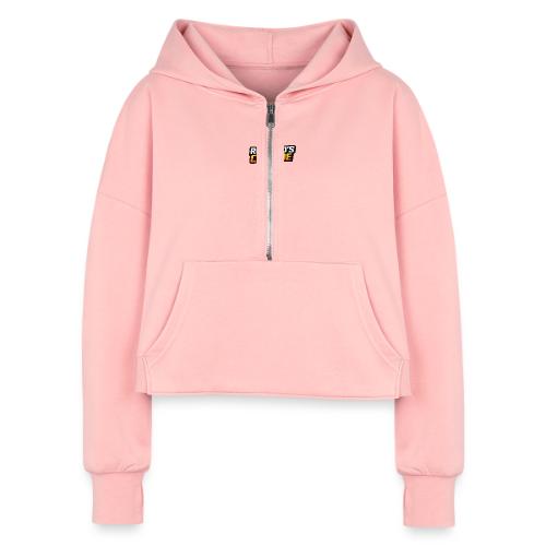 Carcadelogomain - Women's Half Zip Cropped Hoodie