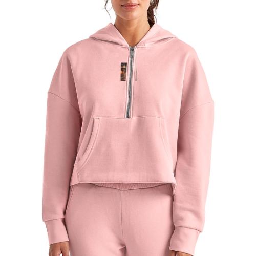 Santa Claus - Women's Half Zip Cropped Hoodie