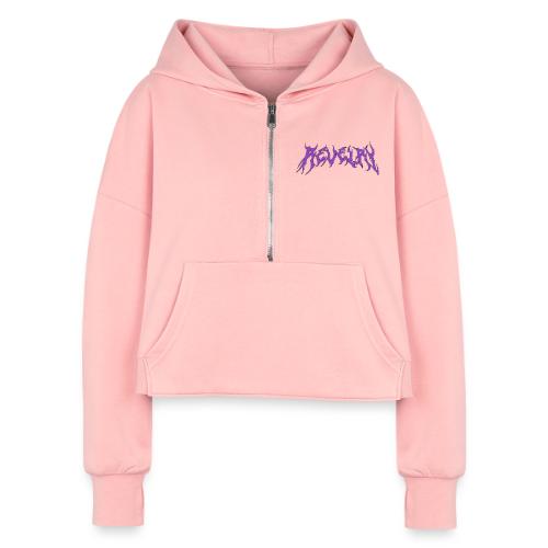 Revelry Death Awaits - Women's Half Zip Cropped Hoodie