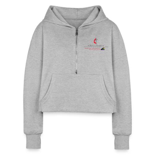 FUMCSD Logo - Women's Half Zip Cropped Hoodie